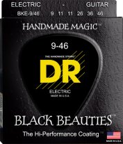 DR Black Beauties BKE-9/46 Black Coated Electric Guitar Strings 9-46