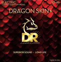 DR DEQ-10 Dragon Skin+ Coated Electric Guitar Strings 10-46