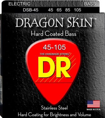 DR DSB-45 Dragon Skin Electric Bass Strings Medium 45-105, Full Set