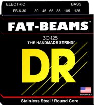 DR FB6-30 Fat-Beam Stainless Steel 6-String Bass Strings, 30-125