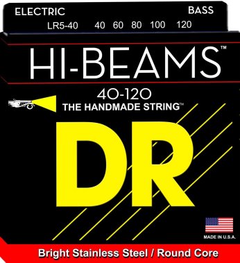 DR Hi-Beam LR5-40 Electric Bass Strings Lite 40-120, Full Set