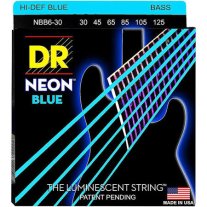 DR Hi-Def Blue K3 Neon Luminescent Electric Bass NBB6-30 (30-125)