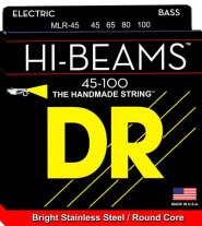DR MLR-45 Hi-Beam Stainless Steel Electric Bass Strings, Med/Light 45-100