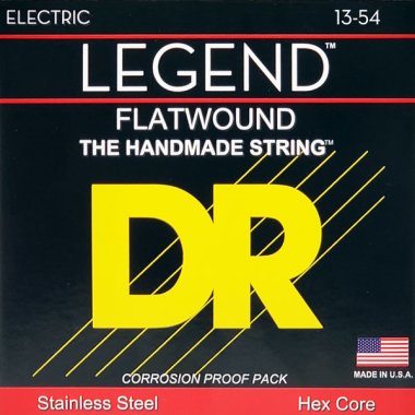 DR Strings FL-13 Legend Flat Wound Electric Guitar Strings 13-54