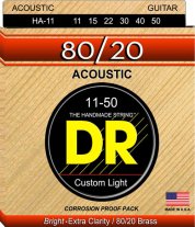 DR Strings HA-11 80/20 Acoustic Guitar Strings Custom Light 11-50