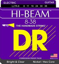 DR Strings LLTR-8 Hi-Beam Electric Guitar Strings, Extra Light 8-38