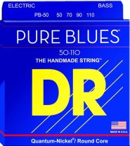 DR Strings PB-50 Pure Blues Electric Bass Strings, Heavy 50-110