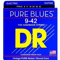 DR Strings Pure Blues PHR-9 Pure Nickel Electric Guitar Strings 9-42