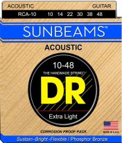 DR Strings RCA-10 SUNBEAM Round Core Acoustic Guitar Lite 10-48