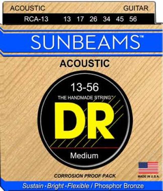 DR Strings RCA-13 SUNBEAM Round Core Acoustic Guitar Med 13-56