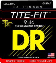 DR Strings Tite Fit LH-9 Light to Medium Electric Guitar Strings 9-46