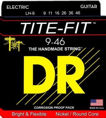 DR Strings Tite Fit LH-9 Light to Medium Electric Guitar Strings 9-46