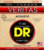 DR Strings VTA-11 Veritas Phosphor Bronze Round-Core Cust Lt 11-50