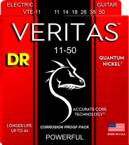 DR Strings VTE-11 Veritas Heavy Electric Guitar Strings 11-50
