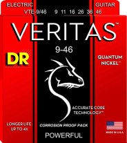 DR Strings VTE-9/46 Veritas Light to Med Electric Guitar Strings 9-46