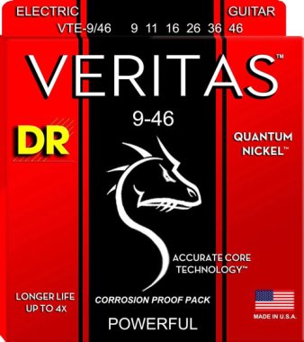 DR Strings VTE-9/46 Veritas Light to Med Electric Guitar Strings 9-46