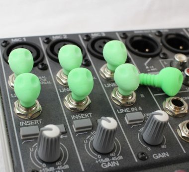 Dummiez - 1/4" Dummy Plugs for Music & Audio Gear, 12-pack Aliens