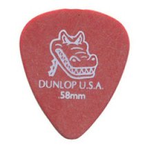 Dunlop 417R058 Gator Grip .58mm Red, One Pick Dunlop 417R058 Gator Grip .58mm Red, One Pick