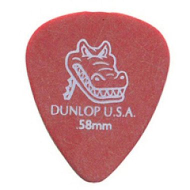 Dunlop 417R058 Gator Grip .58mm Red, One Pick
