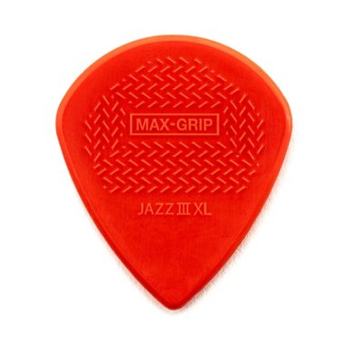 Dunlop 581XLN Red Nylon Max-Grip Jazz III XL, One Pick