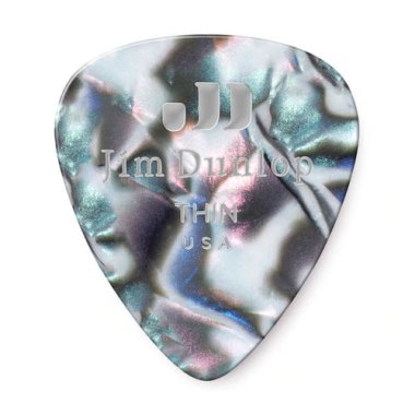 Dunlop Celluloid Abalone Pick Thin, One Pick