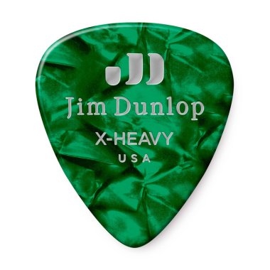 Dunlop Celluloid Green Pearloid Pick Extra Heavy, One Pick