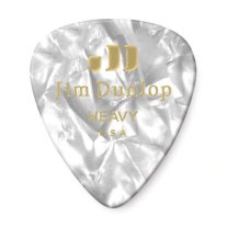 Dunlop Celluloid White Pearloid Pick Heavy, One Pick