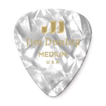 Dunlop Celluloid White Pearloid Pick Medium, One Pick
