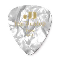 Dunlop Celluloid White Pearloid Pick Thin, One Pick