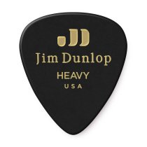 Dunlop Classic Celluloid Black Pick Heavy, One Pick