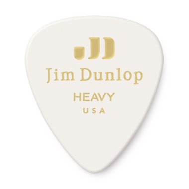 Dunlop Classic Celluloid White Pick Heavy, One Pick