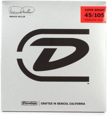 Dunlop DBMMS45105 Marcus Miller Super Bright Stainless, 45-105