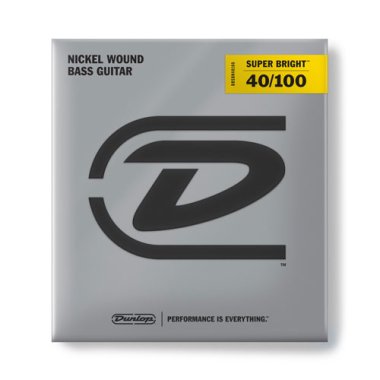 Dunlop DBSBN40100 Super Bright Nickel 4 String Bass, 40-100