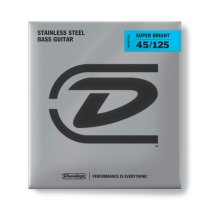 Dunlop DBSBS45125 Super Bright Stainless Steel 5 String Bass, 45-125