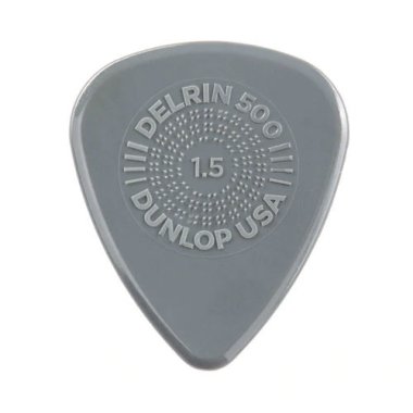 Dunlop Delrin 500 Prime Grip 1.50 mm Gray, One Pick