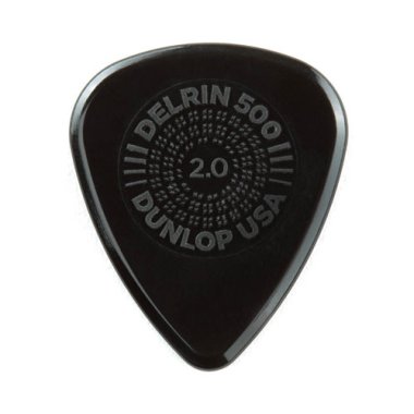 Dunlop Delrin 500 Prime Grip 2.0 mm Black, One Pick