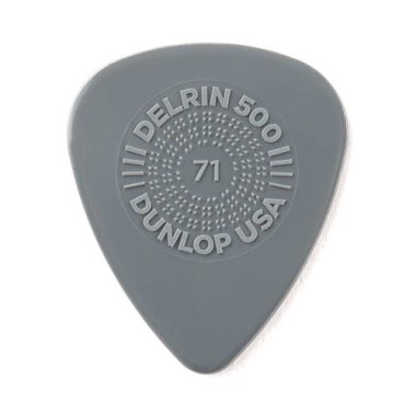 Dunlop Delrin 500 Prime Grip .71 mm Gray, One Pick
