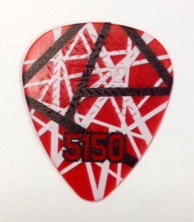Dunlop EVH 5150 Max-Grip Nylon .60mm Red, Black, and White, One Pick