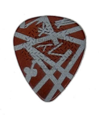 Dunlop EVH Shark Max-Grip Nylon .60mm Red and White, One Pick
