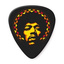Dunlop Jimi Hendrix '69 Psych Series Aura Mandala Guitar Pick, one pick