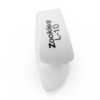 Dunlop L-10 Zookies Thumb Pick Large 10% Tip Angle, White, One Pick