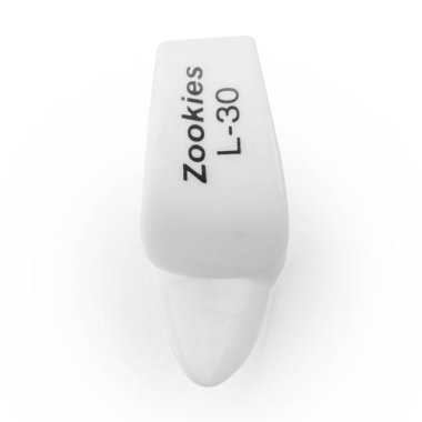 Dunlop L-30 Zookies Thumb Pick Large 30% Tip Angle, White, One Pick