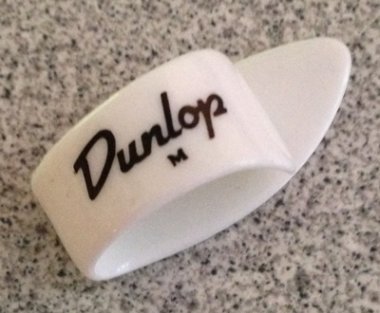 Dunlop LEFTY Thumb Pick Medium 9012R White, One Pick