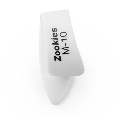 Dunlop M-10 Zookies Thumb Pick Medium 10% Tip Angle, White, One Pick