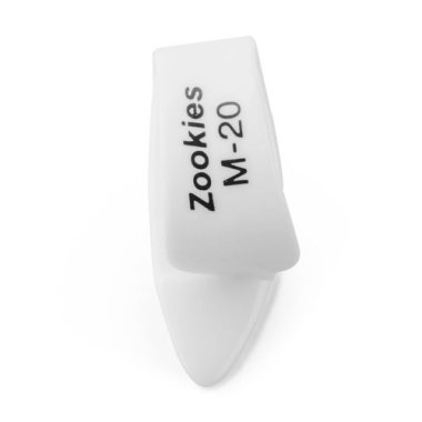 Dunlop M-20 Zookies Thumb Pick Medium 20% Tip Angle, White, One Pick