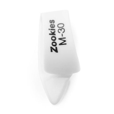 Dunlop M-30 Zookies Thumb Pick Medium 30% Tip Angle, White, One Pick