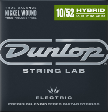 Dunlop Performance+ Nickel Wound Electric Guitar, Light/Heavy 10-52
