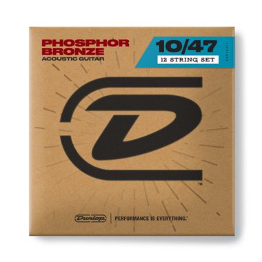 Dunlop Phosphor Bronze Acoustic Guitar Strings, 12-string set, 10-47