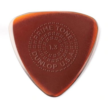 Dunlop Primetone Small Triangle Grip Guitar Pick 1.3mm Burgundy, One Pick
