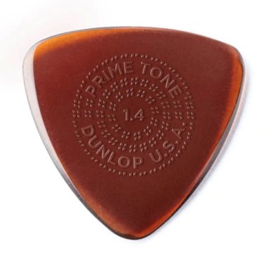 Dunlop Primetone Small Triangle Grip Guitar Pick 1.4mm Burgundy, One Pick